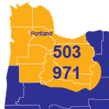 Area Codes 503 and 971